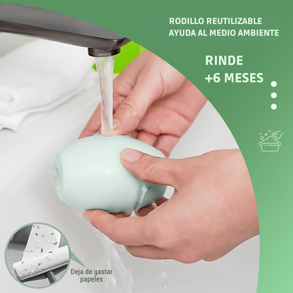 Rodillo quita pelusa Eco-Pro lavable, portátil y de máxima adherencia