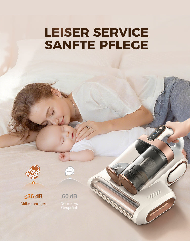 HEALWARE PRO 2.0 Gerät für Matratzen & Polster – Mit UV-C Sterilisation zur 99,9% Milbenentfernung und 13.000 Pa Saugkraft.