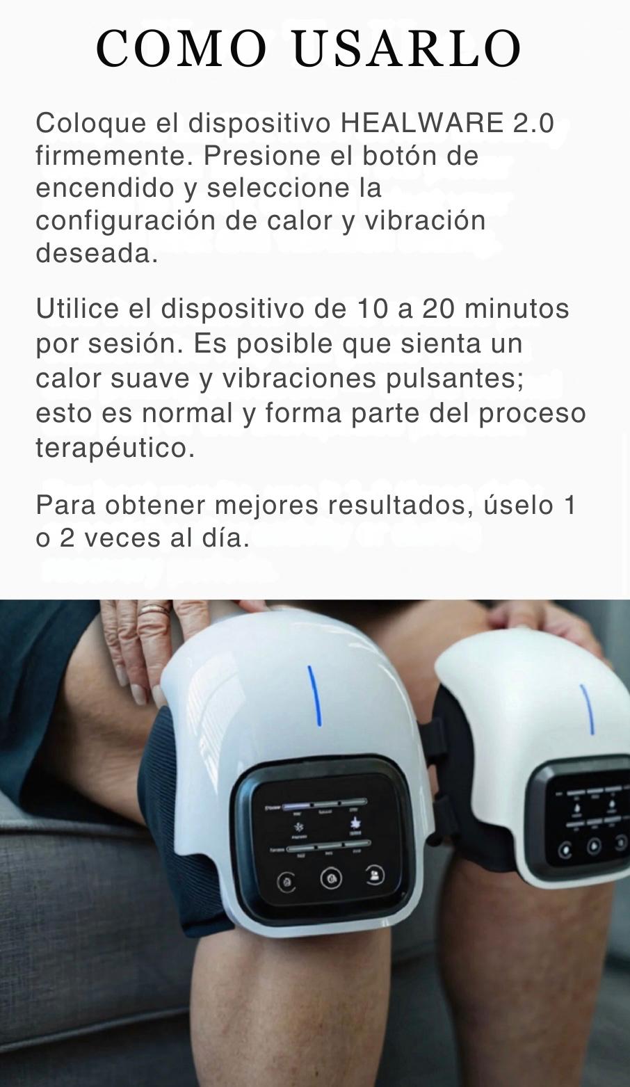 HEALWARE 2.0 - Masajeador Profesional con Luz Roja de Grado Médico