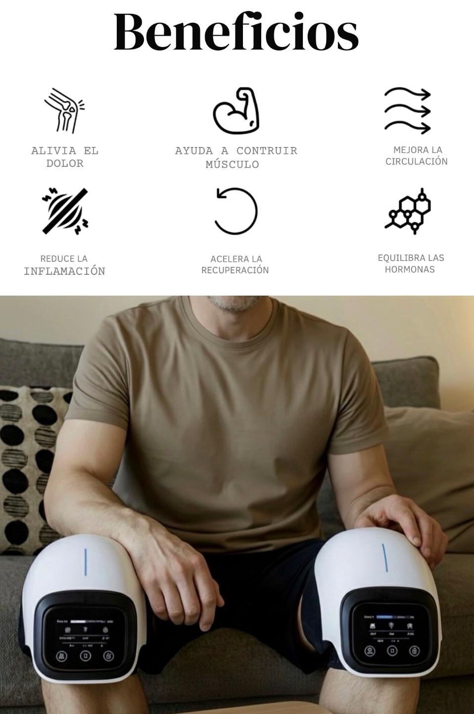 HEALWARE 2.0 - Masajeador Profesional con Luz Roja de Grado Médico