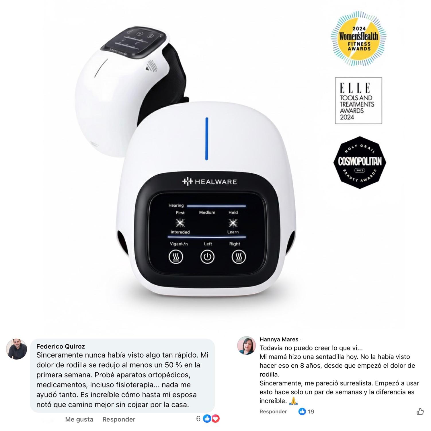 HEALWARE 2.0 - Masajeador Profesional con Luz Roja de Grado Médico